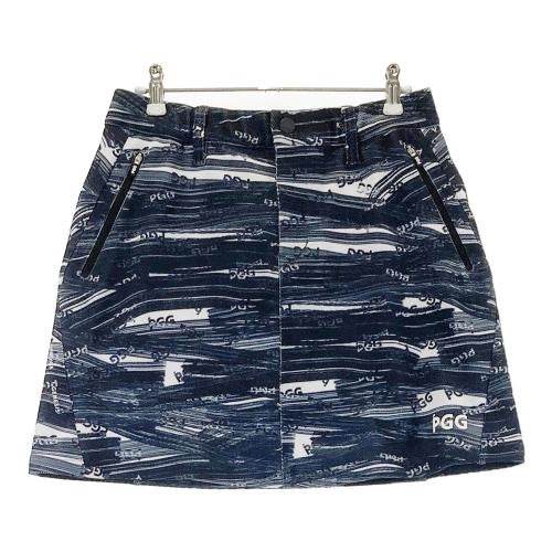 PGG PEARLY GATES パーリーゲイツ プリーツ ロングスカート ネイビー系