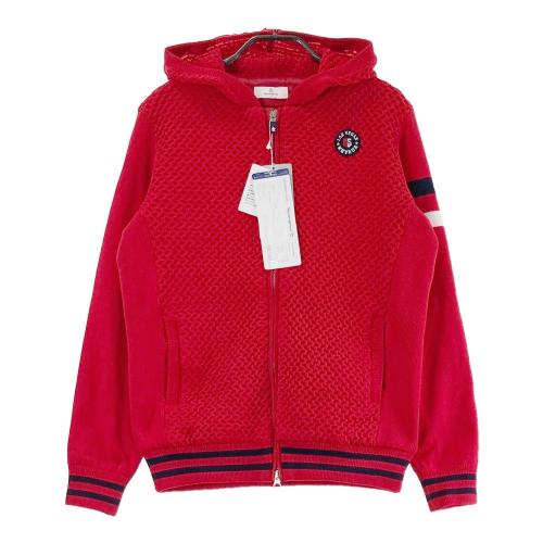 サイズ：M MUNSING WEAR マンシングウェア SL6321 フード付 ジップジャケット チェック柄 ネイビー系 [240101477509] ゴルフウェア レディース ストスト MUNSING WEAR マンシングウェア SL6321 フード付 ジップ