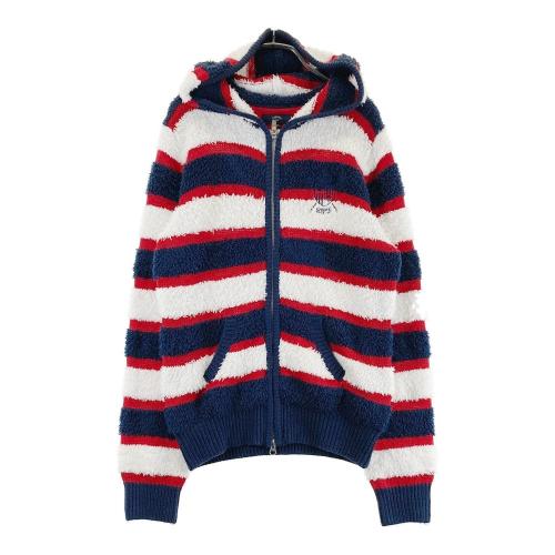 CALLAWAY キャロウェイ ニット 長袖ジップブルゾン ボーダー レッド L CALLAWAY キャロウェイ ニット 長袖ジップブルゾン ボーダー