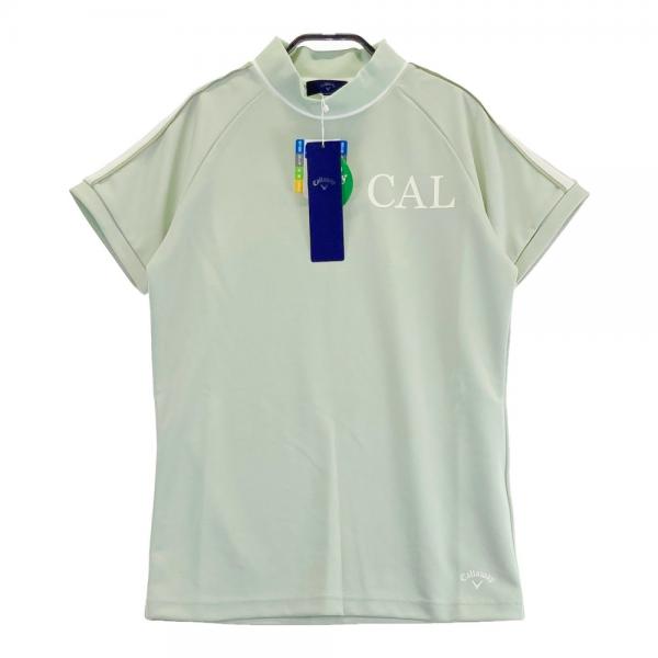 サイズ：L CALLAWAY キャロウェイ 2023年モデル ハイネック 半袖Tシャツ  グリーン系 [240101432508] ゴルフウェア レディース ストスト CALLAWAY キャロウェイ 2023年モデル ハイネック 半袖Tシャツ