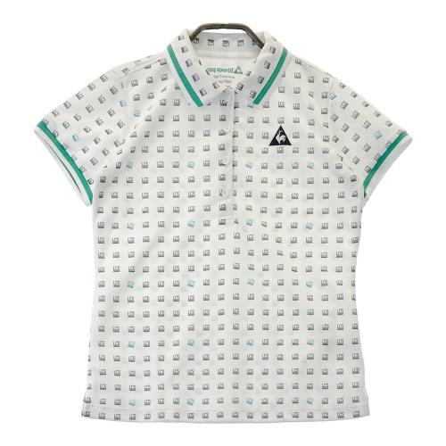 サイズ：M LE COQ GOLF ルコックゴルフ 2024年モデル ノーカラー ジャケット 総柄 ホワイト系 [240101422777] ゴルフウェア レディース ストスト LE COQ GOLF ルコックゴルフ 2024年モデル ノーカラー