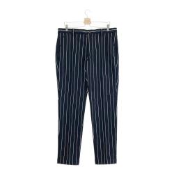 サイズ：92 MUNSING WEAR マンシングウェア  ロングパンツ ストライプ柄 ブラック系 [240101433293] ゴルフウェア メンズ ストスト MUNSINGWEAR(マンシングウェア) メンズ｜中古ゴルフウェア通販