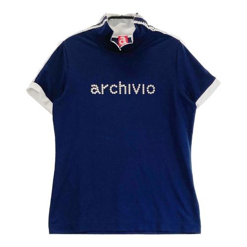 ARCHIVIO アルチビオ ハイネック 半袖Tシャツ ネイビー系 サイズ：38