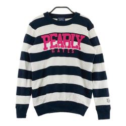 PEARLY GATES レディース ゴルフ Vネックニット サイズ1(M) 中古 レディース パーリーゲイツ PEARLY GATES セーター 1(M) 白