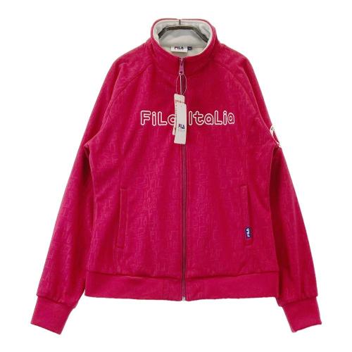 サイズ：M FILA GOLF フィラゴルフ ; 裏起毛 ジップジャケット 総柄 カーキ系 [240101449801] ゴルフウェア レディース ストスト サイズ：M FILA GOLF フィラゴルフ ; 裏起毛 ジップジャケット