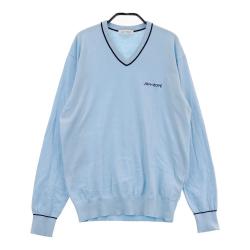 入荷now 買えない JUN&ROPE ジュン ブルー系 ニットセーター Vネック ロペ アンド ウエア