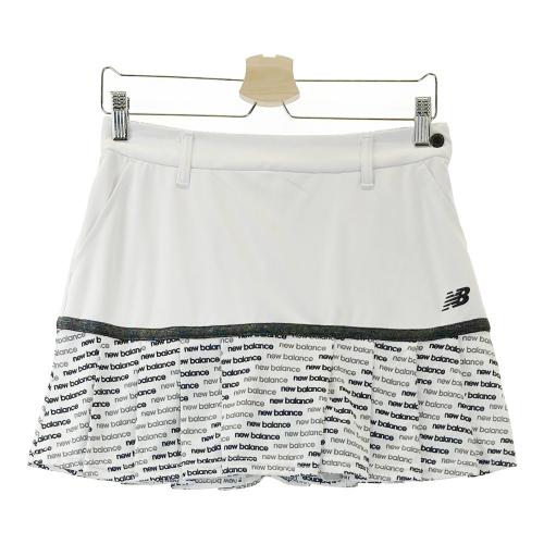 サイズ：1 NEW BALANCE GOLF ニューバランス 2023年モデル インナー付 プリーツ切替スカート 総柄 ホワイト系 [240101434252] ゴルフウェア レディース ストスト NEW BALANCE GOLF ニューバランス 2023年モデル インナー付