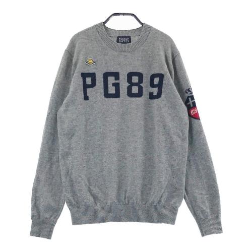 サイズ：L MARK&amp;LONA マークアンドロナ ×BATMAN Vネックニットセーター カシミヤ  グレー系 [240101432591] ゴルフウェア メンズ ストスト MARK&LONA マークアンドロナ ×BATMAN Vネックニットセーター