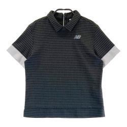 サイズ：1 NEW BALANCE GOLF ニューバランス 2024年モデル ; 襟付 半袖Tシャツ チェック柄 グレー系 [240101434395] ゴルフウェア レディース ストスト NEW BALANCE GOLF ニューバランス 2024年モデル ; 襟付 半袖T