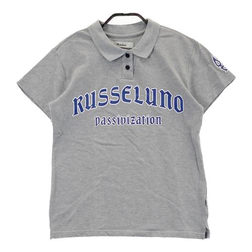 サイズ：2 RUSSELUNO ラッセルノ RSW-42140 半袖ポロシャツ  グレー系 [240001327840] ゴルフウェア レディース ストスト RUSSELUNO ラッセルノ RSW-42140 半袖ポロシャツ グレー系
