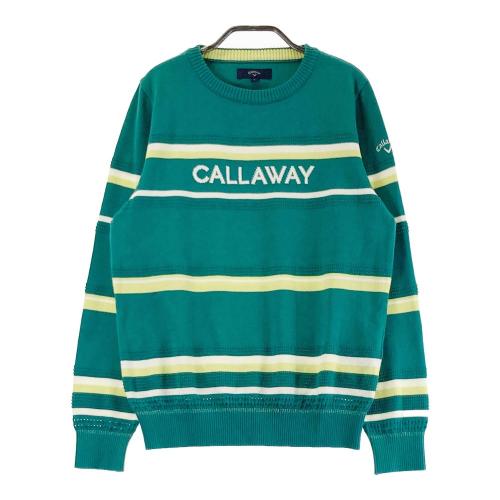 サイズ：L CALLAWAY キャロウェイ 2024年モデル ハイネック 長袖 ニットセーター  グリーン系 [240101424968] ゴルフウェア レディース ストスト CALLAWAY キャロウェイ 2024年モデル ハイネック 長袖 ニット
