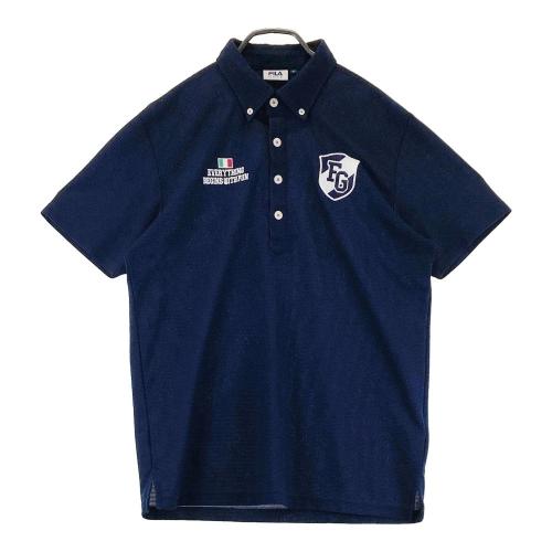 【ほぼ未使用】FILA GOLF　半袖 ゴルフ ポロシャツ　XL　ロイヤルブルー 大きいサイズ メンズ FILA GOLF-ロゴグラフィックプリント