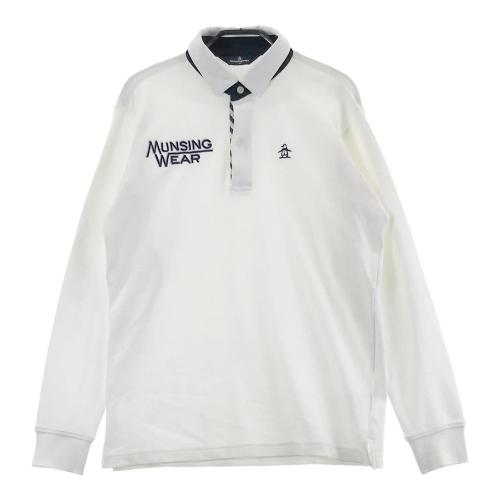 サイズ：M MUNSING WEAR マンシングウェア 2024年モデル メッシュ 長袖Tシャツ  ブラック系 [240101467628] ゴルフウェア メンズ ストスト MUNSING WEAR マンシングウェア 2024年モデル メッシュ 長袖T