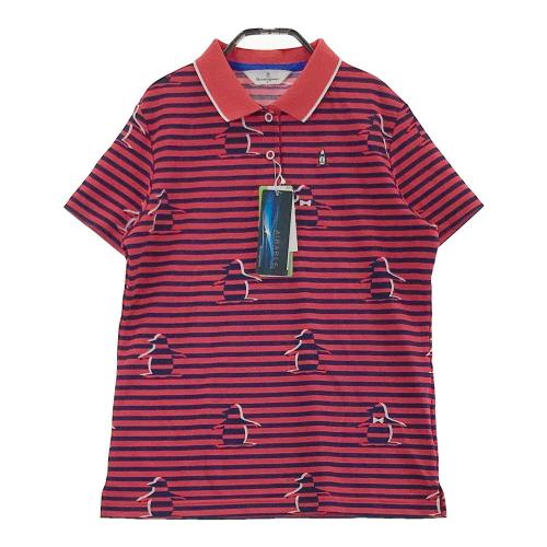 MUNSING WEAR マンシングウェア 半袖ポロシャツ ボーダー 総柄