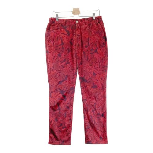 FILA GOLF フィラゴルフ 裏フリースパンツ チェック柄 レッド系 サイズ