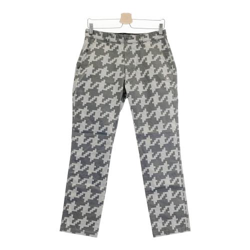 【ルコックゴルフ】極美品 ロングパンツ 総柄 総ロゴ グレー 88サイズ メンズ LE COQ GOLF ルコックゴルフ ストレッチパンツ LG総柄 グレー系