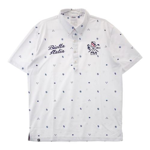 サイズ：L FILA GOLF フィラゴルフ  裏地付 ニット ジップジャケット アーガイル 総柄 ホワイト系 [240101482879] ゴルフウェア メンズ ストスト サイズ：L FILA GOLF フィラゴルフ 裏地付 ニット ジップ