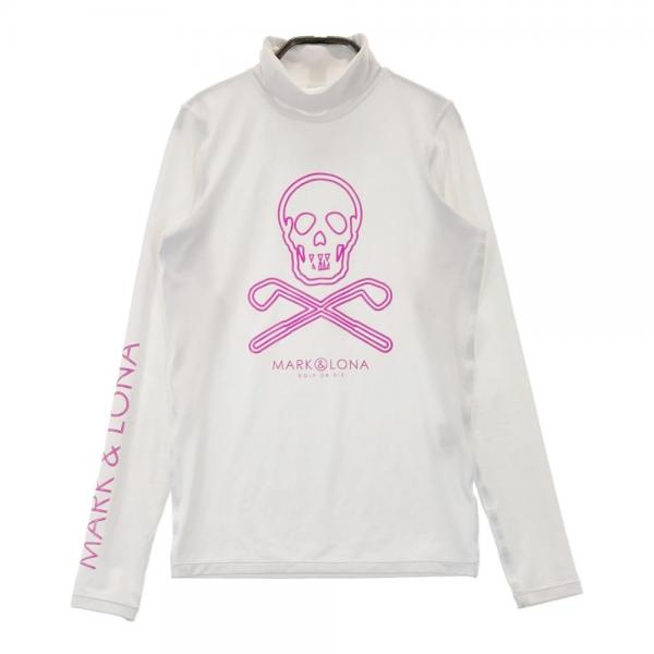 サイズ：38 MARK&LONA マークアンドロナ  タートルネック 長袖インナーTシャツ  ホワイト系 [240101436116] ゴルフウェア レディース ストスト MARK&LONA マークアンドロナ タートルネック 長袖インナーT