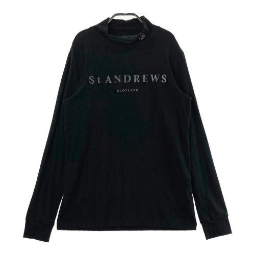 【未使用】セントアンドリュース ゴルフ ハイネックシャツ　M ブラック St ANDREWS セントアンドリュース ゴルフウェア 半袖シャツ 春 夏