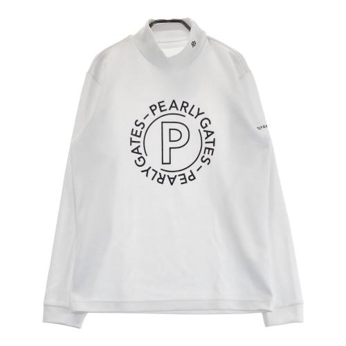MARK&LONA マークアンドロナ モックネッTシャツ 長袖 ロゴプリント 白 MARK&LONA マークアンドロナ 2023年モデル モックネック 長袖 T