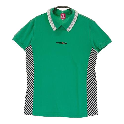 サイズ：38 ARCHIVIO アルチビオ  襟付き 長袖Tシャツ  グリーン系 [240101465476] ゴルフウェア レディース ストスト archivio ARCHIVIO アルチビオ 襟付き ジップ長袖Tシャツ