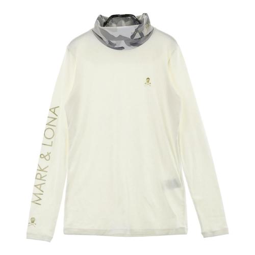 ト*ト様 [1週間限定出品]MARK&LONA ゴルフウェア ホワイト 長袖 ア MARK&LONA マークアンドロナ ハイネック長袖Tシャツ カモフラ柄