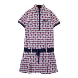 サイズ：M FILA GOLF フィラゴルフ 半袖ポロワンピース チェック