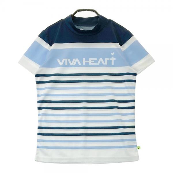 VIVA HEART ビバハート ハイネック 半袖Tシャツ ボーダー柄