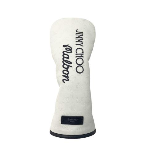 ジミーチュウ　ヘッドカバー　ゴルフ　1 MALBON GOLF マルボン ゴルフ ×JIMMY CHOO ヘッドカバー 総柄 ホワイト