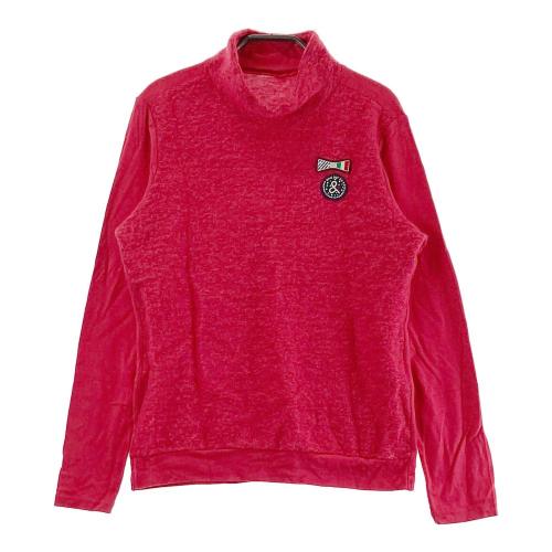 サイズ：L AND PER SE アンパスィ  ハイネック 長袖Tシャツ  レッド系 [240101428184] ゴルフウェア メンズ ストスト AND PER SE アンパスィ 長袖ハイネックTシャツ レッド系 サイズ