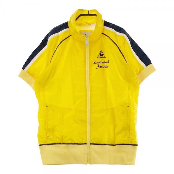 サイズ：M LE COQ GOLF ルコックゴルフ  裏メッシュ 2way ジップジャケット  ブルー系 [240101432693] ゴルフウェア メンズ ストスト GOLF 2WAY ストレッチ フルジップ ジャケット (le coq sportif