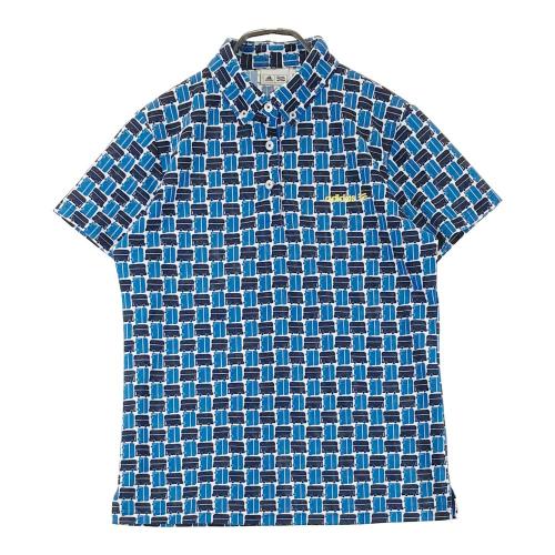 サイズ：L ADIDAS GOLF アディダスゴルフ 2024年モデル IT0925 半袖ポロシャツ ボタンダウン  ネイビー系 [240101435430] ゴルフウェア メンズ ストスト ADIDAS GOLF アディダスゴルフ 半袖ポロシャツ ボタンダウン