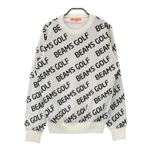 BEAMS GOLF ビームスゴルフ 裏地付き 長袖ニットセーター ロゴ柄