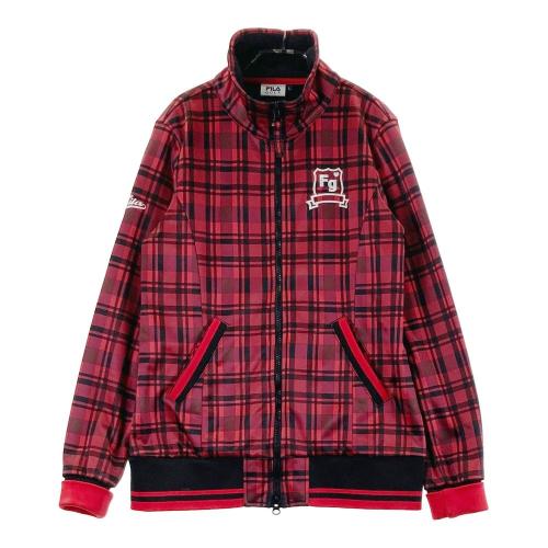 FILA GOLF フィラゴルフ 裏起毛 ジップジャケット チェック柄
