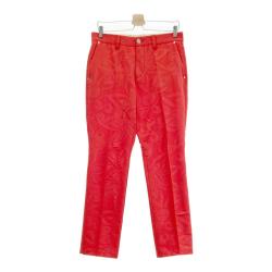 サイズ：M LOUD MOUTH ラウドマウス  ストレッチパンツ シャガデリック 総柄 レッド系 [240101438361] ゴルフウェア メンズ ストスト LOUD MOUTH ラウドマウス ストレッチパンツ シャガデリック 総柄