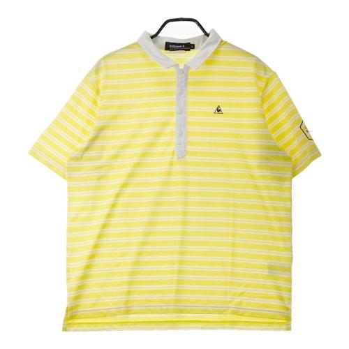 サイズ：LL LE COQ GOLF ルコックゴルフ 2024年モデル 半袖ポロシャツ 総柄 イエロー系 [240101457226] ゴルフウェア メンズ ストスト LE COQ GOLF ルコックゴルフ 2024年モデル 半袖ポロシャツ 総柄