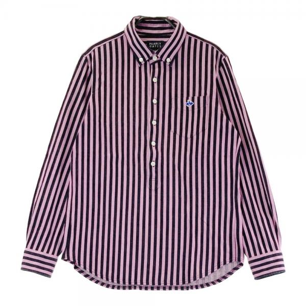 PEARLY GATES ストライプ ゴルフシャツ サイズ5 PEARLY GATES (パーリーゲイツ) ゴルフウェア(トップス) メンズ