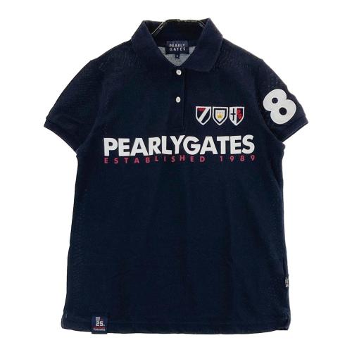 PEARLY GATES パーリーゲイツ 25周年 半袖ポロシャツ ネイビー系