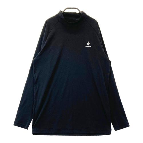 サイズ：3L LE COQ GOLF ルコックゴルフ 2024年 長袖ハイネックTシャツ 総柄 ブラック系 [240101420780] ゴルフウェア メンズ ストスト LE COQ GOLF ルコックゴルフ 2024年 長袖ハイネックTシャツ 総柄