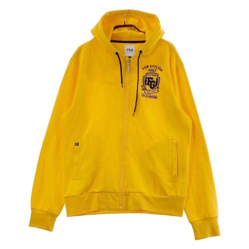 サイズ：LL FILA GOLF フィラゴルフ  ジップパーカー 裏起毛 カモフラ柄 カーキ系 [240101439139] ゴルフウェア メンズ ストスト FILA GOLF フィラゴルフ ジップパーカー 裏起毛 カモフラ柄