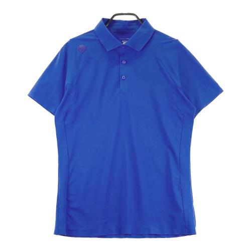 サイズ：O DESCENTE GOLF デサントゴルフ  ハーフジップ 長袖Tシャツ バイカラー ブルー系 [240101443807] ゴルフウェア メンズ ストスト DESCENTE GOLF デサントゴルフ ハーフジップ 長袖Tシャツ バイ