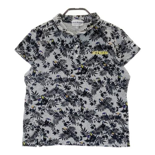 【美品】JACK BUNNY ジャックバニー 長袖ジップパーカー ジャケット コミック 総柄 ホワイト系 6 [240101117173] ゴルフウェア メンズ Jack Bunny!! ジャックバニー 長袖 フルジップブルゾン フリース