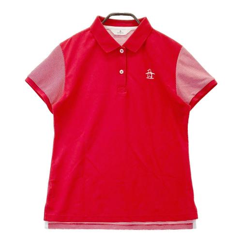 MUNSING WEAR マンシングウェア 半袖ポロシャツ ボーダー 総柄