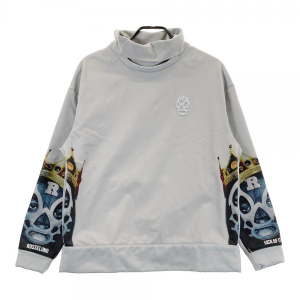 サイズ：4 RUSSELUNO ラッセルノ  裏起毛ハイネック長袖Tシャツ ルチャ  ブラック系 [240101417383] ゴルフウェア メンズ ストスト RUSSELUNO ラッセルノ 裏起毛スウェットハイネック長袖