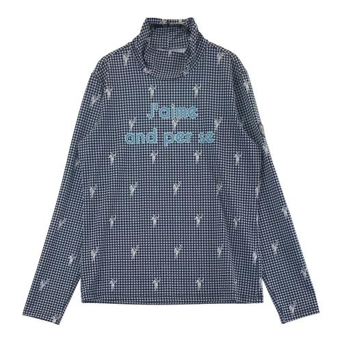 AND PER SE アンパスィ テーラードジャケット 千鳥柄 ブラック系 M [240101355873] ゴルフウェア レディース AND PER SE アンパスィ テーラードジャケット 千鳥柄 ブラック系