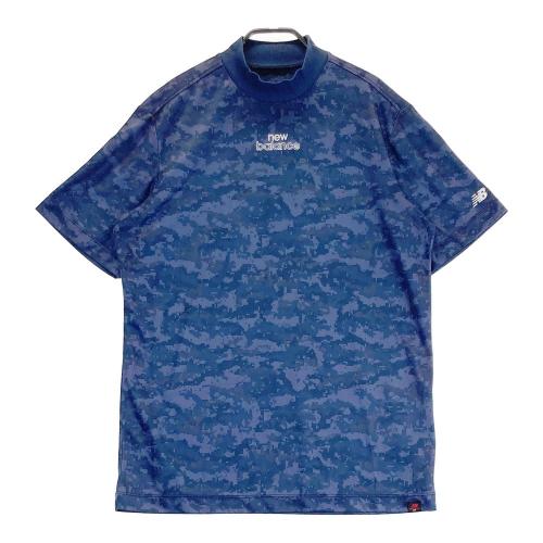 サイズ：4 NEW BALANCE GOLF ニューバランス  ハイネック 半袖Tシャツ  ネイビー系 [240101443673] ゴルフウェア メンズ ストスト NEW BALANCE GOLF ニューバランス ハイネック 半袖Tシャツ