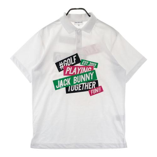 Jack Bunny! ホワイト ポロシャツ サイズ5 JACK BUNNY ジャックバニー 半袖ポロシャツ ホワイト系 サイズ