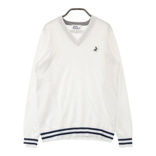 【美品】ジャックバニー　Vネックニット5  L相当 JACK BUNNY ジャックバニー Vネック ニットセーター ピンク系 サイズ