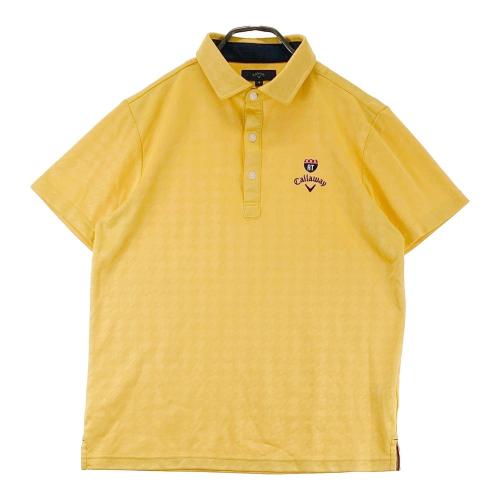 CALLAWAY キャロウェイ 半袖ポロシャツ 千鳥柄 グレー系 サイズ