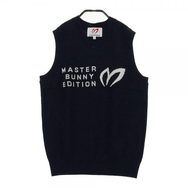 サイズ：0 MASTER BUNNY EDITION マスターバニーエディション  カシミヤ ニットベスト  ブラック系 [240101440885] ゴルフウェア レディース ストスト MASTER BUNNY EDITION マスターバニーエディション カシミヤ